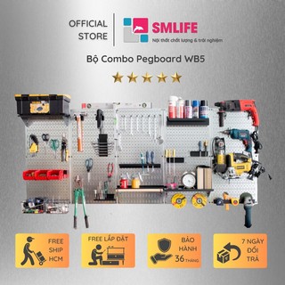 Bảng treo dụng cụ Pegboard cơ khí SMLIFE WB5 - Lưu trữ dụng cụ sửa chữa, đồ nghề trực quan dễ tìm kiếm