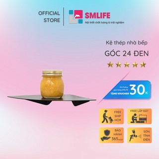 Kệ góc tường nhà bếp SMLIFE 24 - Kệ treo tường bằng thép dày 1,6mm, sơn tĩnh điện - Tặng kèm bộ ốc vít
