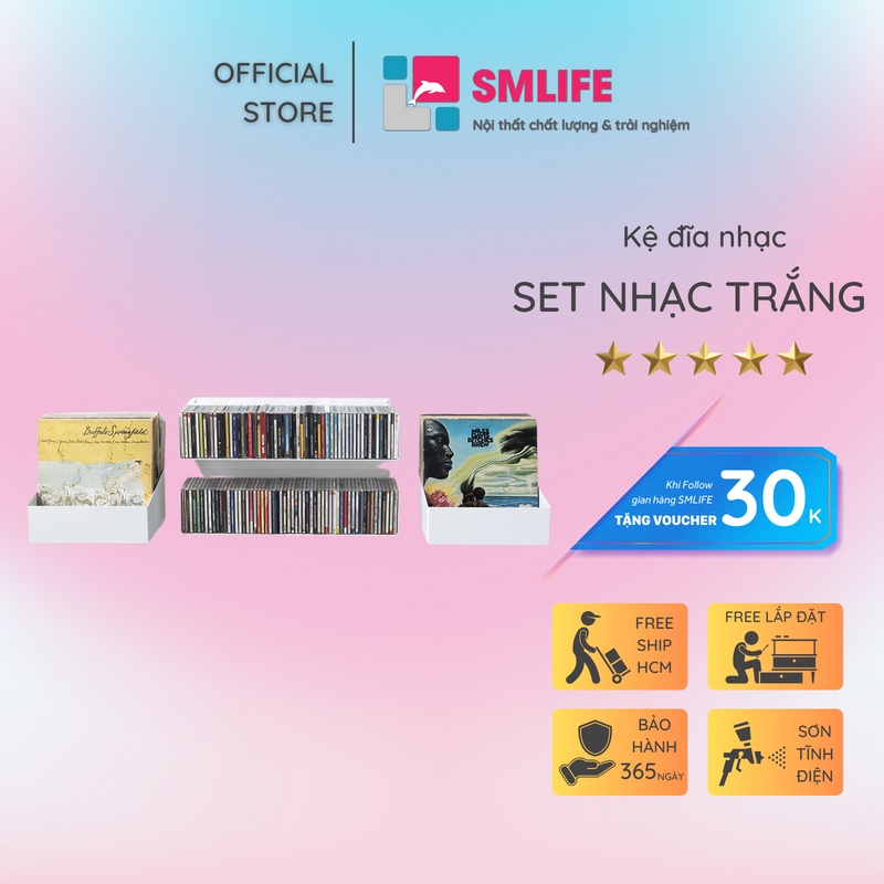 Combo kệ đựng đĩa nhạc SMLIFE