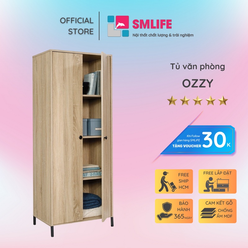 Tủ đựng tài liệu đẹp hiện đại SMLIFE Ozzy