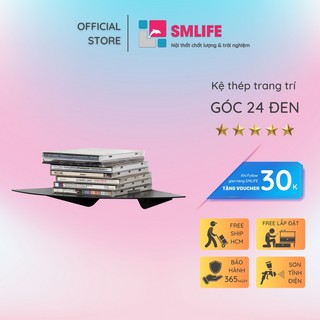 Kệ góc tường SMLIFE 24 - Kệ treo tường bằng thép dày 1,6mm, sơn tĩnh điện - Tặng kèm bộ ốc vít