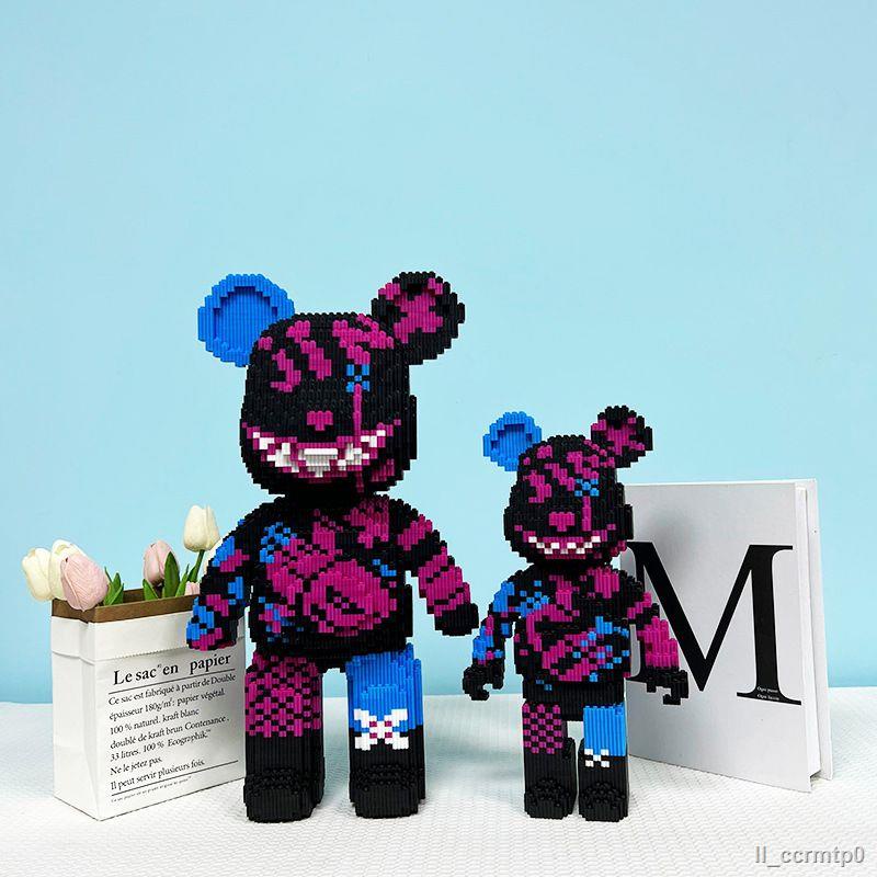 Tương thích với LEGO khối xây dựng gấu dễ thương và bạo lực đồ chơi người lớn nam nữ xếp hình khó lắp ráp các hạt nhỏ