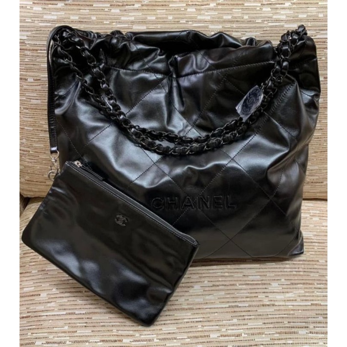 Túi xách nữ C.N BAG so black sz32x38cm logo đen bản mới nhất hàng super siêu nét fullbox nguyên seal