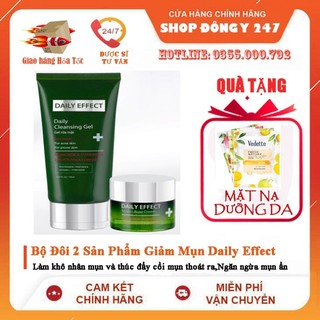 Bộ đôi 2 sản phẩm giảm mụn rau diếp cá và khổ qua rừng daily effect
