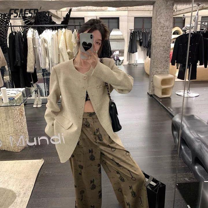 Quần Dài Vải Satin Ống Rộng In Họa Tiết Thời Trang Mùa Xuân Cho Nữ