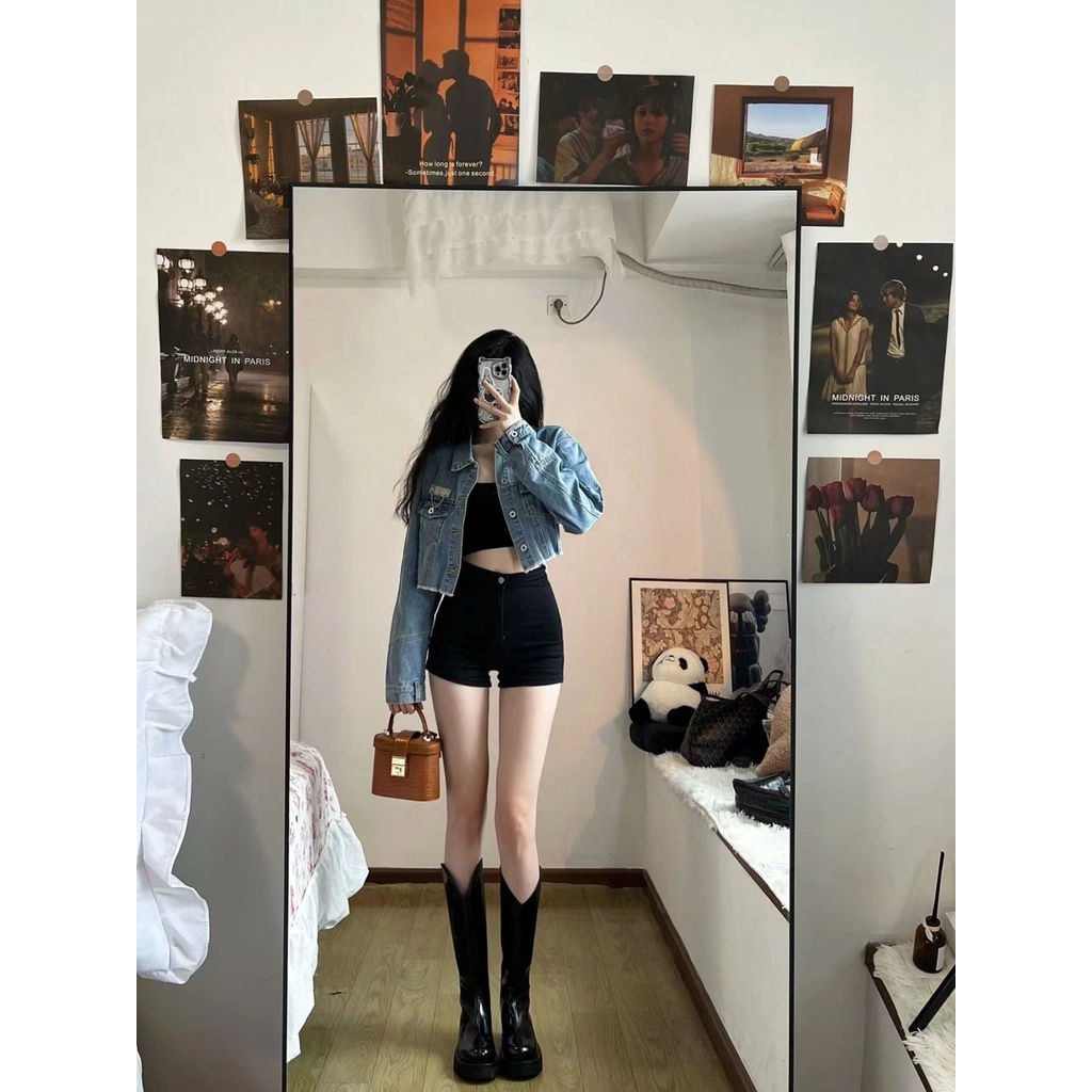 Áo Khoác Denim Phong Cách Hàn Quốc Cá Tính Cho Nữ