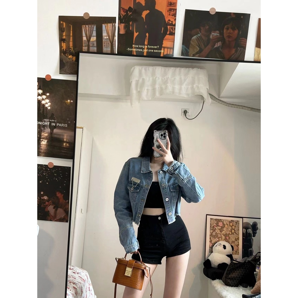 Áo Khoác Denim Phong Cách Hàn Quốc Cá Tính Cho Nữ