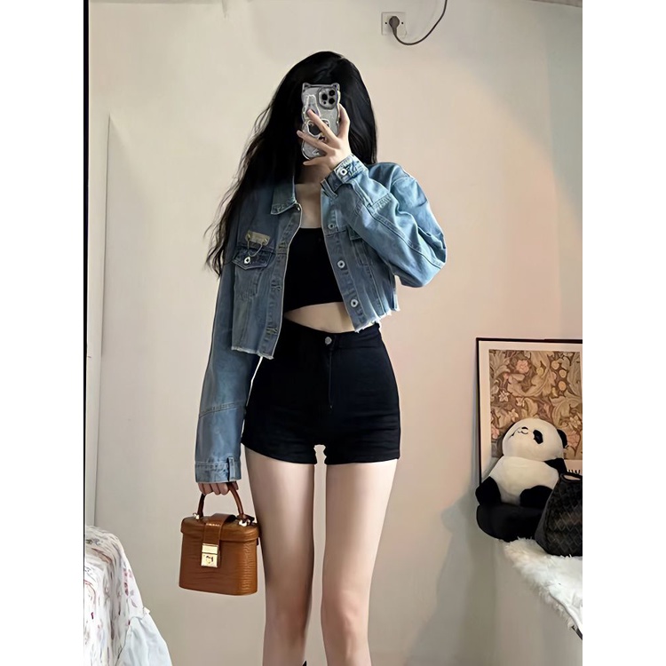 Áo Khoác Denim Phong Cách Hàn Quốc Cá Tính Cho Nữ