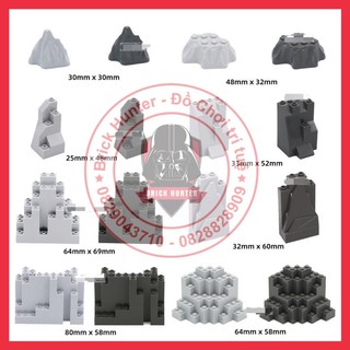 Phụ kiện gạch part Moc : Các loại miếng ghép mô hình núi đá to nhỏ các loại