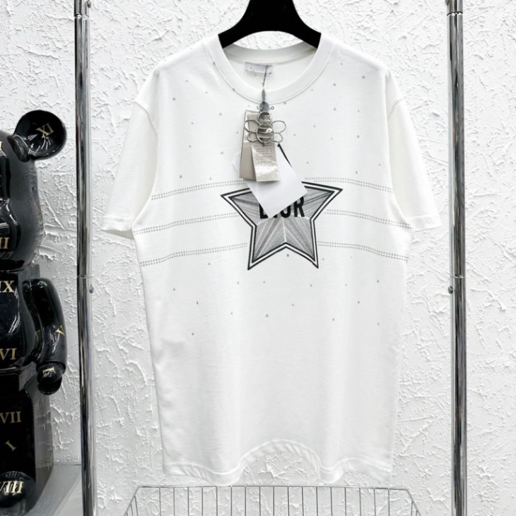 Áo Phông Nam Nữ DIOR In Chấm Sao Phối Vạch CD Phong Cách Streetwear - Áo Cộc Tay Siêu Cấp Chất Cottong Mặc Đi Chơi Cự | BigBuy360 - bigbuy360.vn