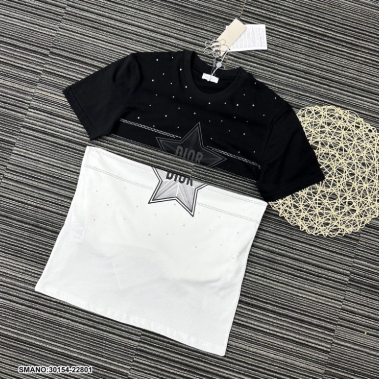 Áo Phông Nam Nữ DIOR In Chấm Sao Phối Vạch CD Phong Cách Streetwear - Áo Cộc Tay Siêu Cấp Chất Cottong Mặc Đi Chơi Cự | BigBuy360 - bigbuy360.vn