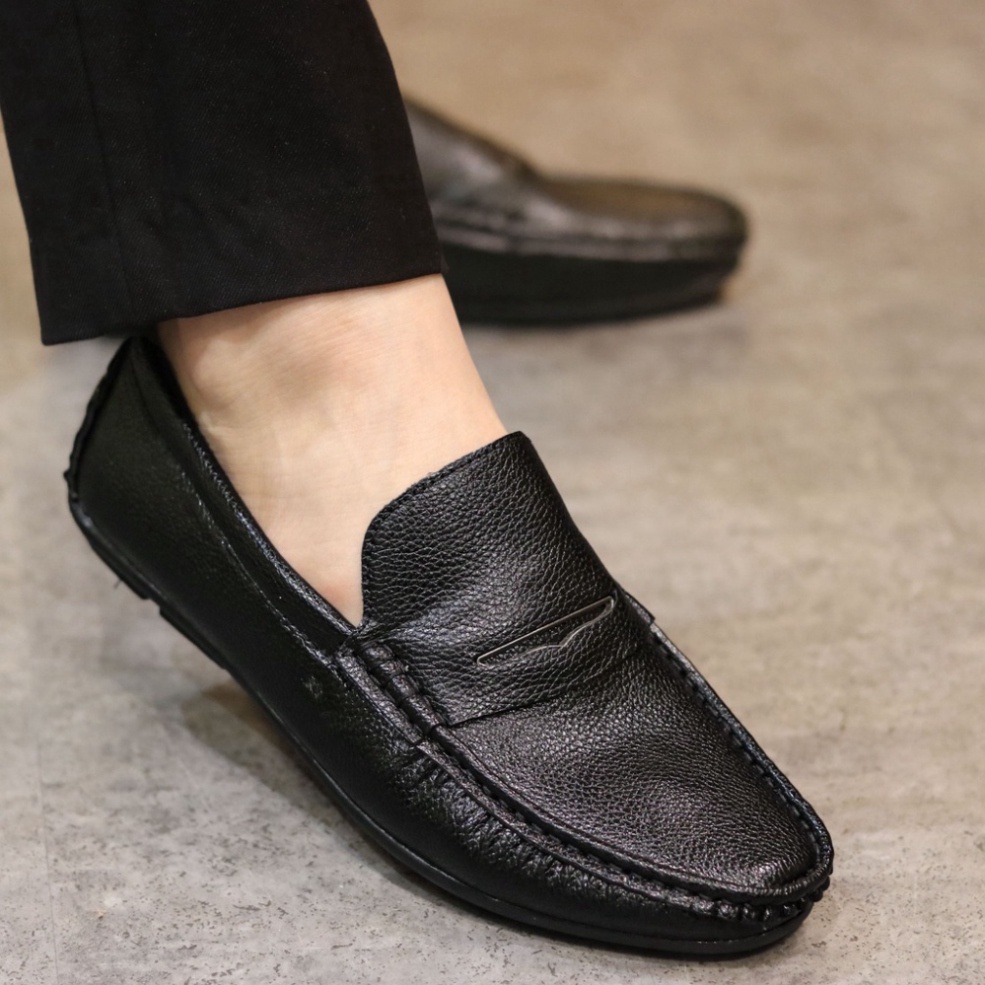 Giày mọi nam, da đẹp đế bệt đã khâu chỉ chuyên dụng siêu bền mã M006