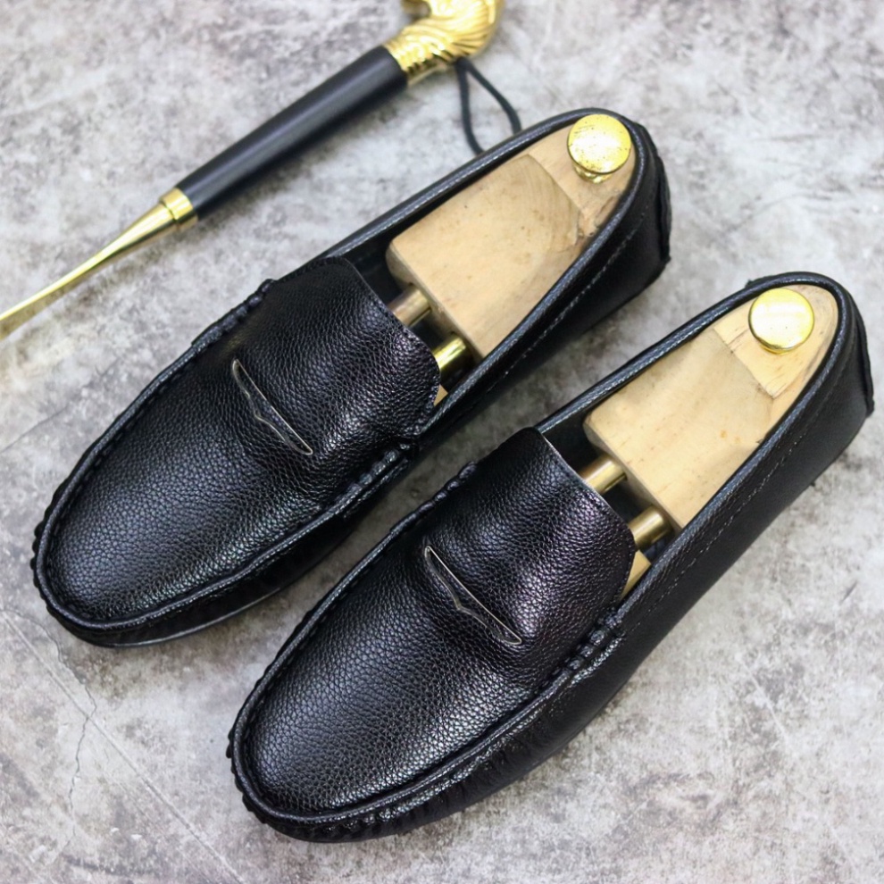 Giày mọi nam, da đẹp đế bệt đã khâu chỉ chuyên dụng siêu bền mã M006