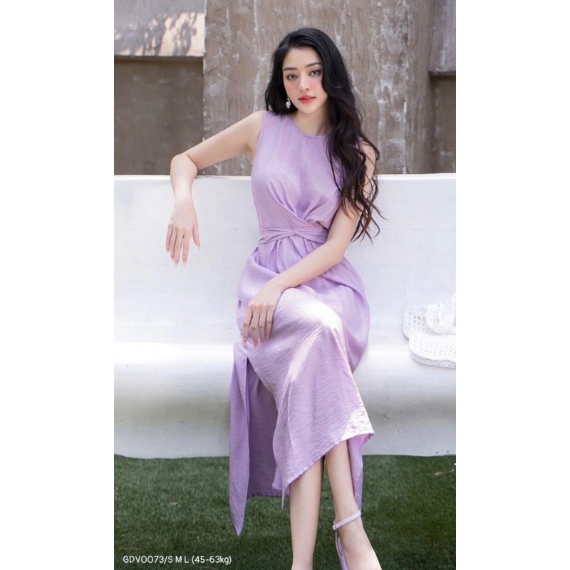 Bán sỉ Đầm sát nách Z.RR đũi tơ mềm xẻ tà hàng đẹp