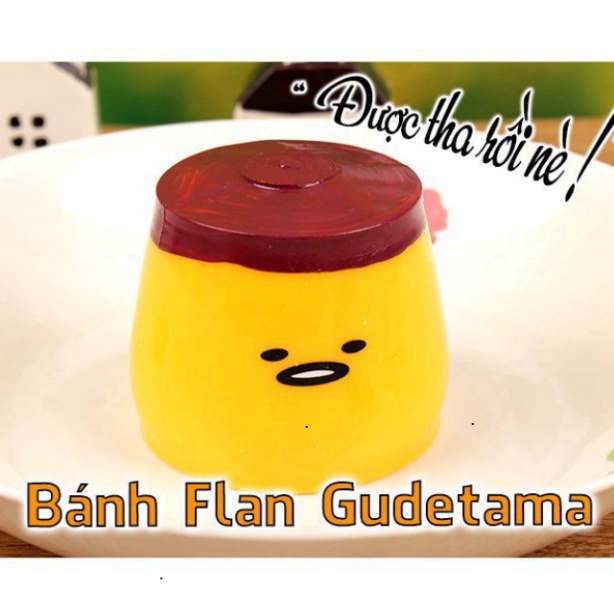 Bánh Flan - Pudding Gudetama (Tròn) GUDETAMA SQUIShY trúng trút giận bánh mật ong