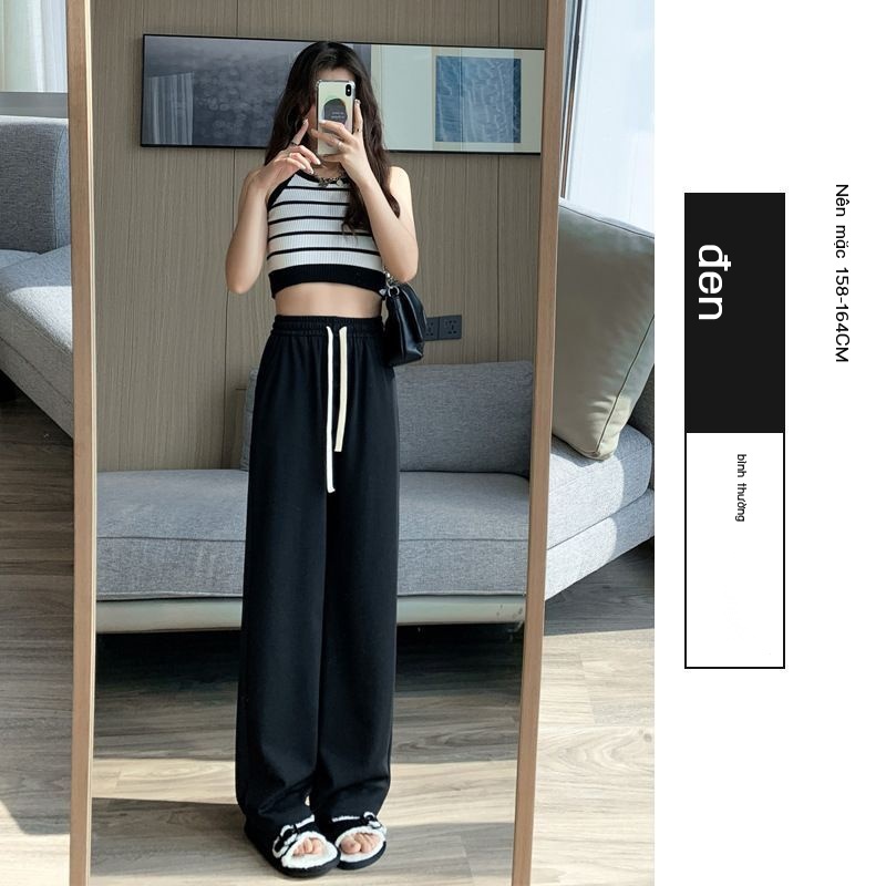 Quần Ống Rộng Lưng Cao Phong Cách Hàn Quốc Thời Trang Xuân Hè Hàng Mới 2023 Dành Cho Mẹ Bỉm Sữa