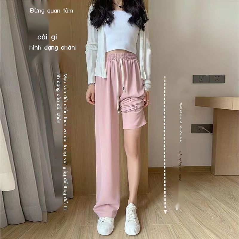 Quần Ống Rộng Lưng Cao Phong Cách Hàn Quốc Thời Trang Xuân Hè Hàng Mới 2023 Dành Cho Mẹ Bỉm Sữa