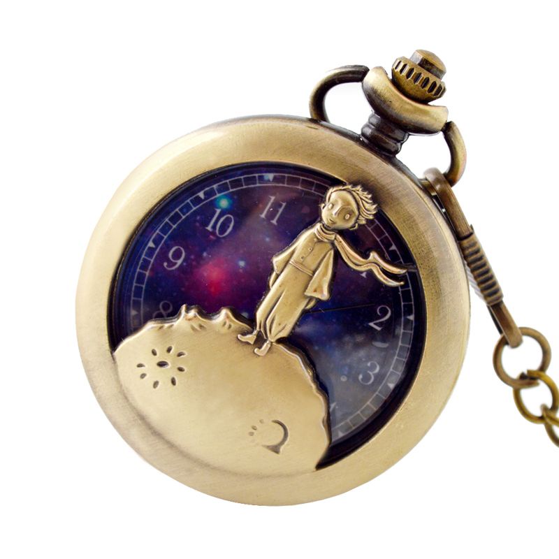 Timepiece Đồng Hồ Bỏ Túi Nắp Lật Phong Cách Hoàng Tử Bé Xinh Xắn