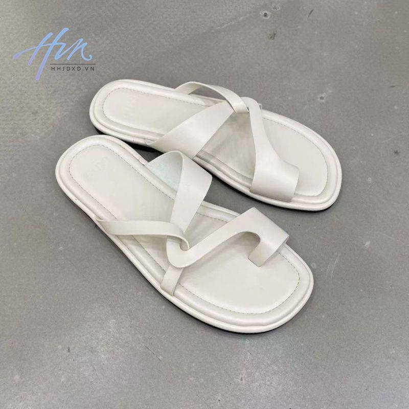 Dép Xỏ Ngón Đế Bằng Quai Chéo Thời Trang Đi Biển Mùa Hè Phong Cách Hàn Quốc Cho Nữ