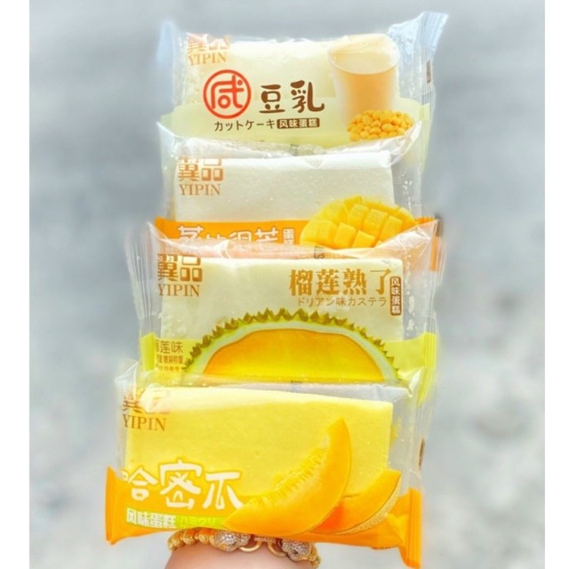 Bánh Bông Lan Yipin Đậu Nành - Sầu - Xoài - dưa lưới