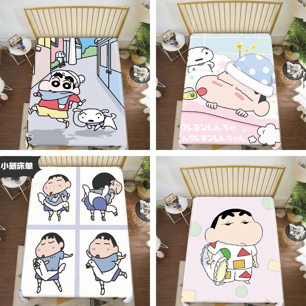 Vỏ Gối Chăn Và Ga Giường Hoạt Hình Cậu Bé Bút Chì Shin-Chan Đáng Yêu Dành Cho Giường Đơn / Đôi 1.2m