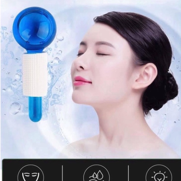 Cặp Cầu Lạnh Masa Mặt Đẩy Sâu Tinh Chất Thư Giãn Da Mặt Quả Cầu Lạnh Massage DÀNH CHO CÁ NHÂN-SPA