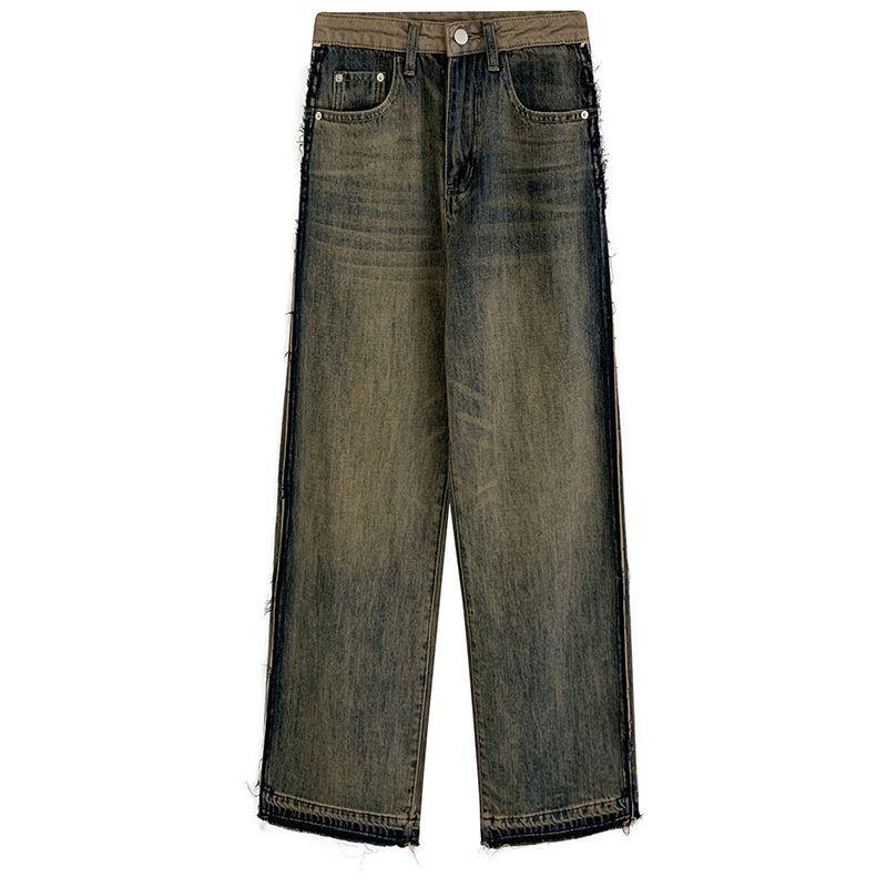 Quần Jean Nữ Ống Rộng Lưng Cao Phong Cách Retro Xuân Thu 2023