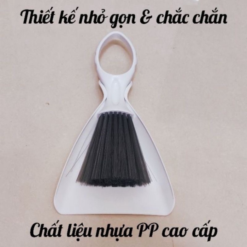 Bộ chổi vệ sinh bàn thờ, ô tô, nội thất, quét bàn phím có kèm ky đựng rác TS-5223 hàng việt nam