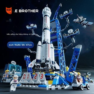 ✗❐Tương thích Lego khối xây dựng tên lửa không gian 6 đến 12 tuổi quà tặng đồ chơi trẻ em
