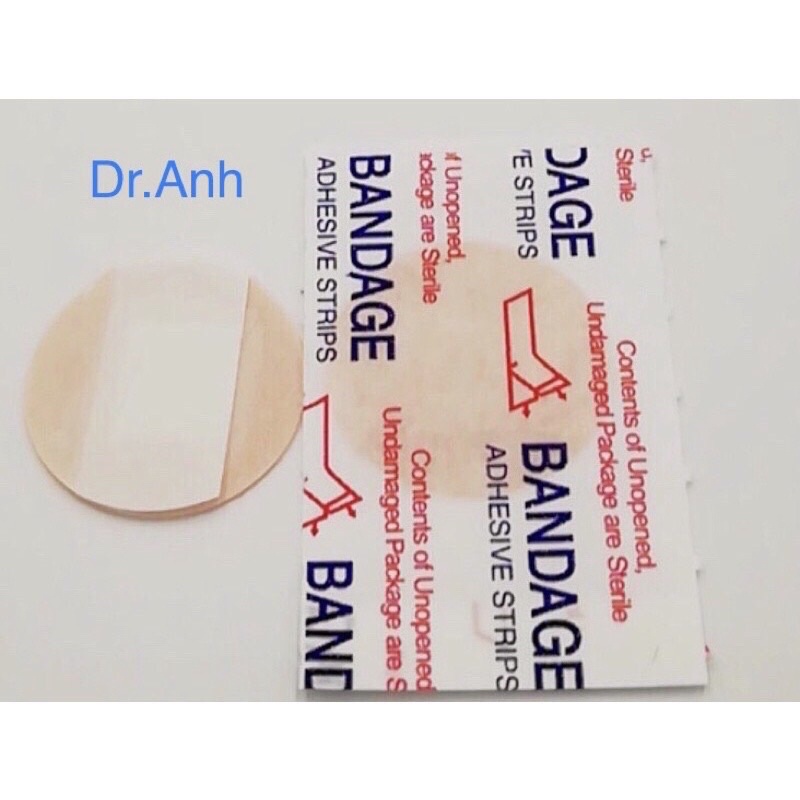 BĂNG CÁ NHÂN TRÒN - Vỉ 5 miếng BANDAGE