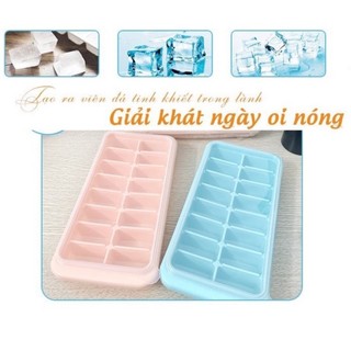 Khay làm đá tisa khay đá 16 viên có nắp đậy