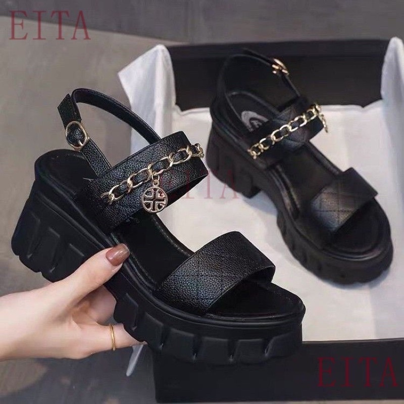 Hot ma 701 sandal đế cao phối xích vintage full hop qc fullbox