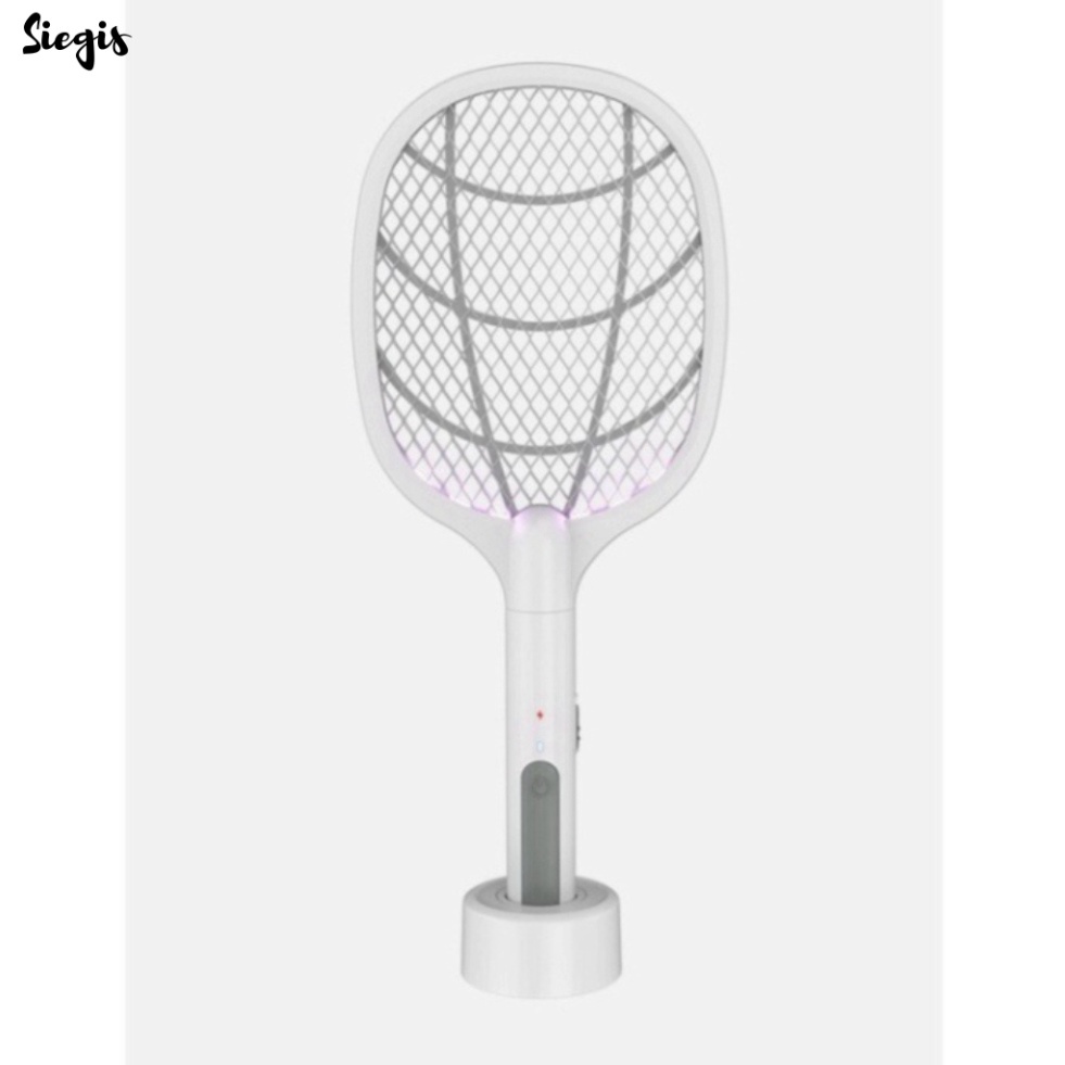 Vợt muỗi tự động kiêm đèn bắt muỗi 2 in 1 tự động sạc tích điện, vợt bắt muỗi thông minh cao cấp để bàn - Siegis