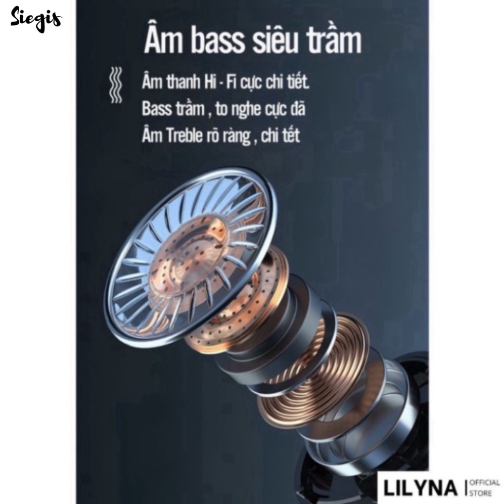 Tai nghe Bluetooth M10 bản pro, pin trâu 3000mah, nút cảm ứng, đèn led gaming, chống nước - Siegis