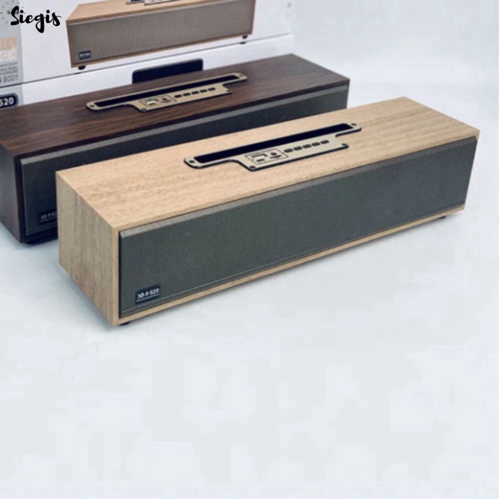 Loa bluetooth để bàn XM 520 Bass mạnh, công suất 20W siêu trầm , thiết kế vỏ gỗ sang trọng - Siegis