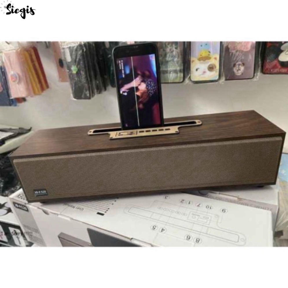 Loa bluetooth để bàn XM 520 Bass mạnh, công suất 20W siêu trầm , thiết kế vỏ gỗ sang trọng - Siegis