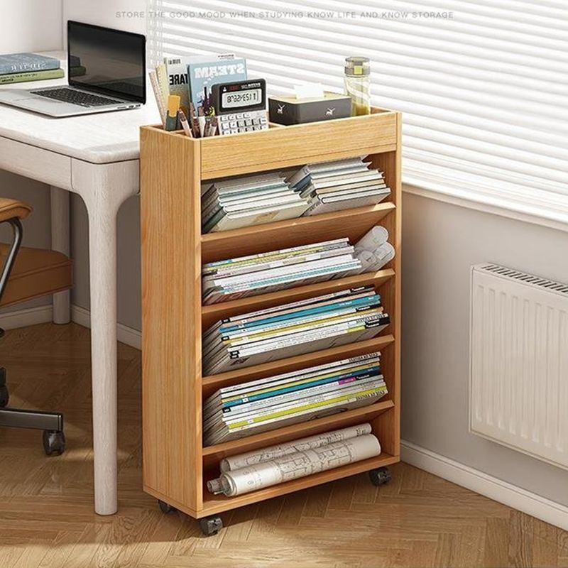 ♙ Bàn bên di chuyển kệ hẹp Seam kệ lưu trữ sinh viên nhỏ tạp chí
