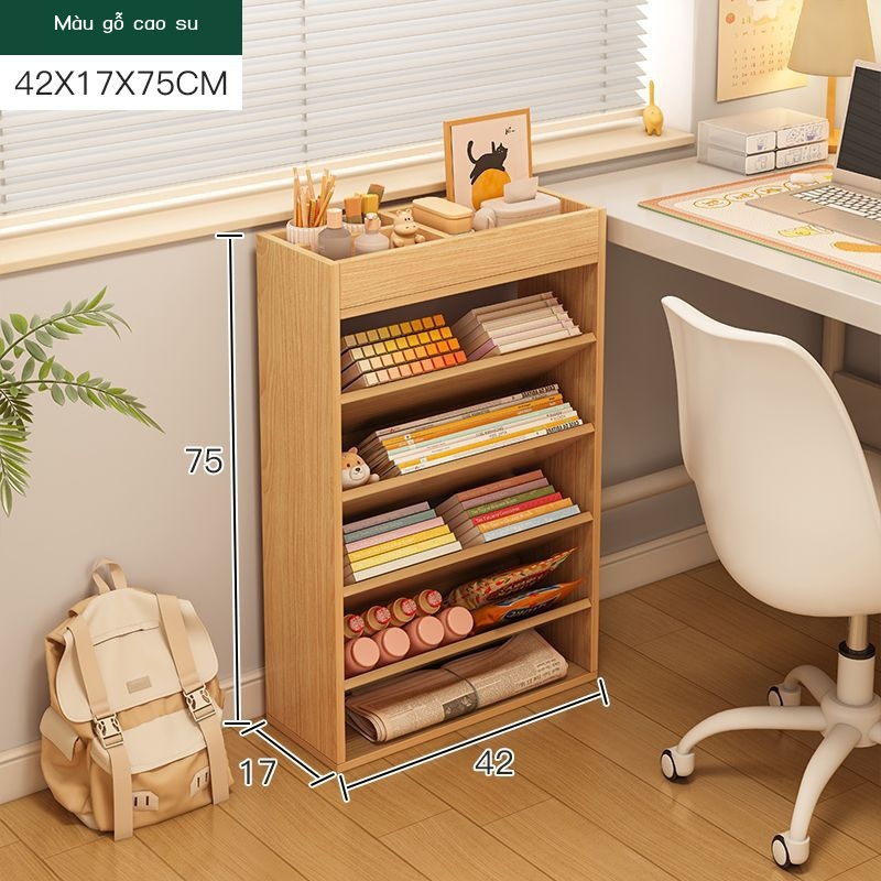 ♙ Bàn bên di chuyển kệ hẹp Seam kệ lưu trữ sinh viên nhỏ tạp chí