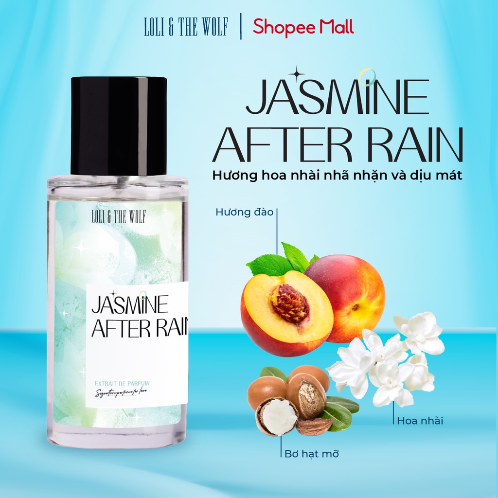 Nước Hoa Nữ Loli & The Wolf On JASMINE AFTER RAIN Thơm Lâu Hương Thơm Thuần Khiết Chai 10ml/50ml