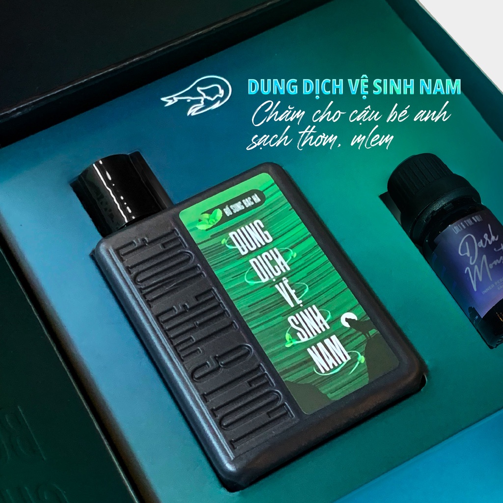 Bộ quà tặng nam giới BOX CHĂM ANH Loli The Wolf - Dung dịch vệ sinh nam 80ml &amp; Nước hoa vùng kín nam 10ml