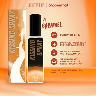 Xịt Thơm Miệng Kissing Spray Loli The Wolf Hương Caramel Kiss Chai 20ml Nhỏ Gọn
