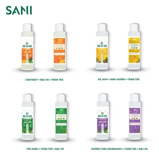 Gel Rửa Tay Khô Sani Tinh Dầu Cam Ngọt, Sả Java, Trà Xanh, Hương Thảo - Chai 150ml