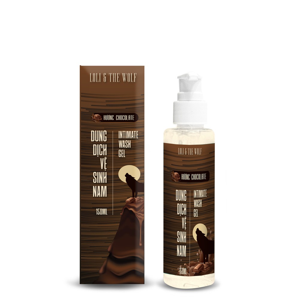 Dung Dịch Vệ Sinh Nam Giới Loli And The Wolf Hương Chocolate Chai Vòi Nhấn 150ml Tiết Kiệm