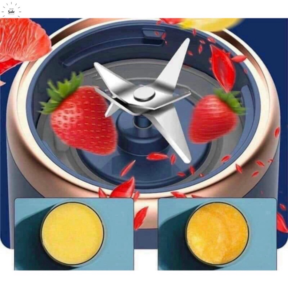 Hàng Xịn Máy xay sinh tố cầm tay Juicing Cup 300ML 6 lưỡi, sử dụng Pin xạc cổng USB nhỏ gọn, tiện lợi New