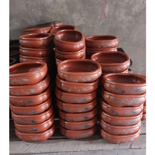 Chậu gốm áng mây 3 màu 15x12x4.5cm