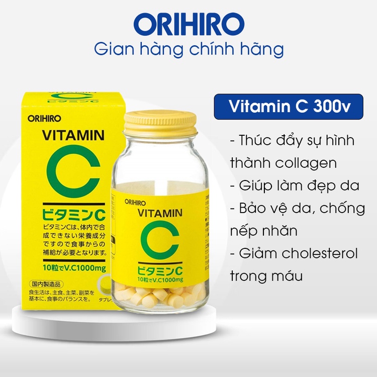 Viên uống Vitamin C Orihiro 300 viên