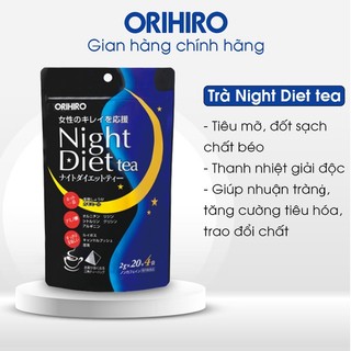 Trà giảm cân Night Diet Tea Orihiro 20 gói/túi và 24 gói/túi