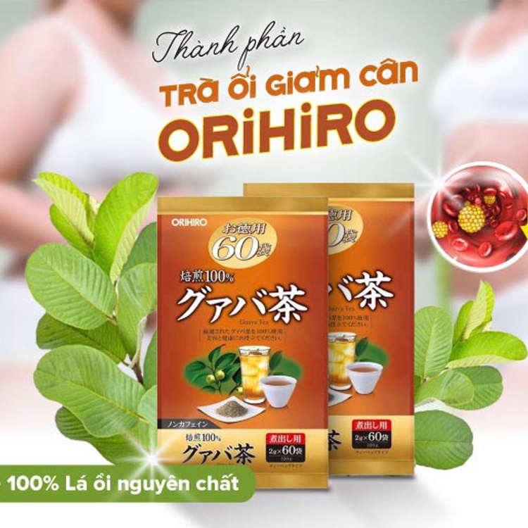 Trà ổi hỗ trợ giảm cân Orihiro 60 gói