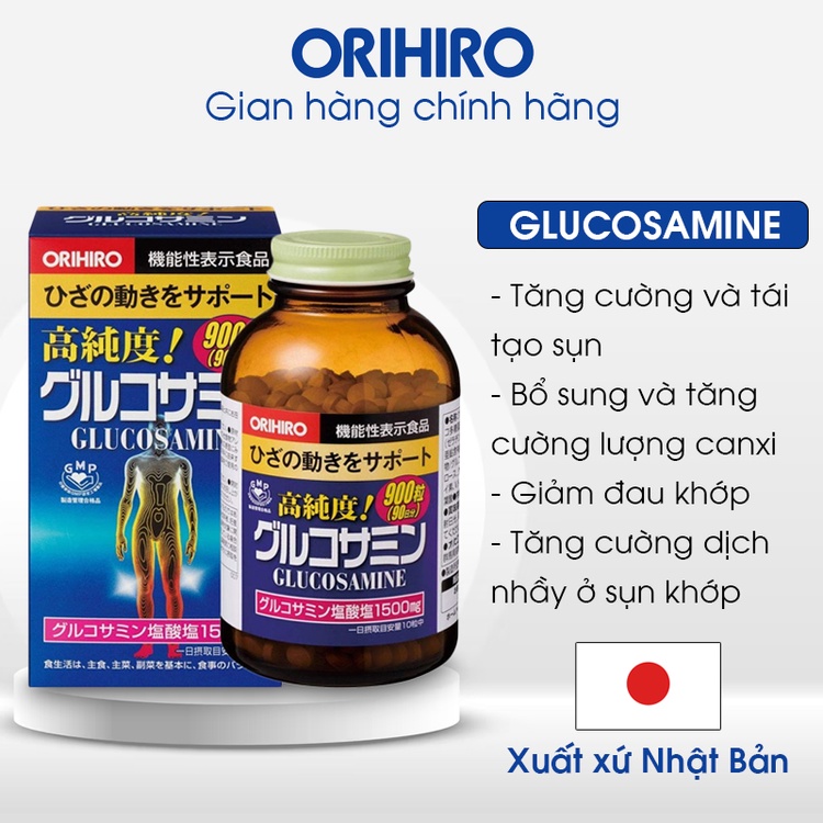 Viên uống bổ sung Glucosamine ORIHIRO Nhật Bản giảm đau xương khớp 900 viên - 950 viên