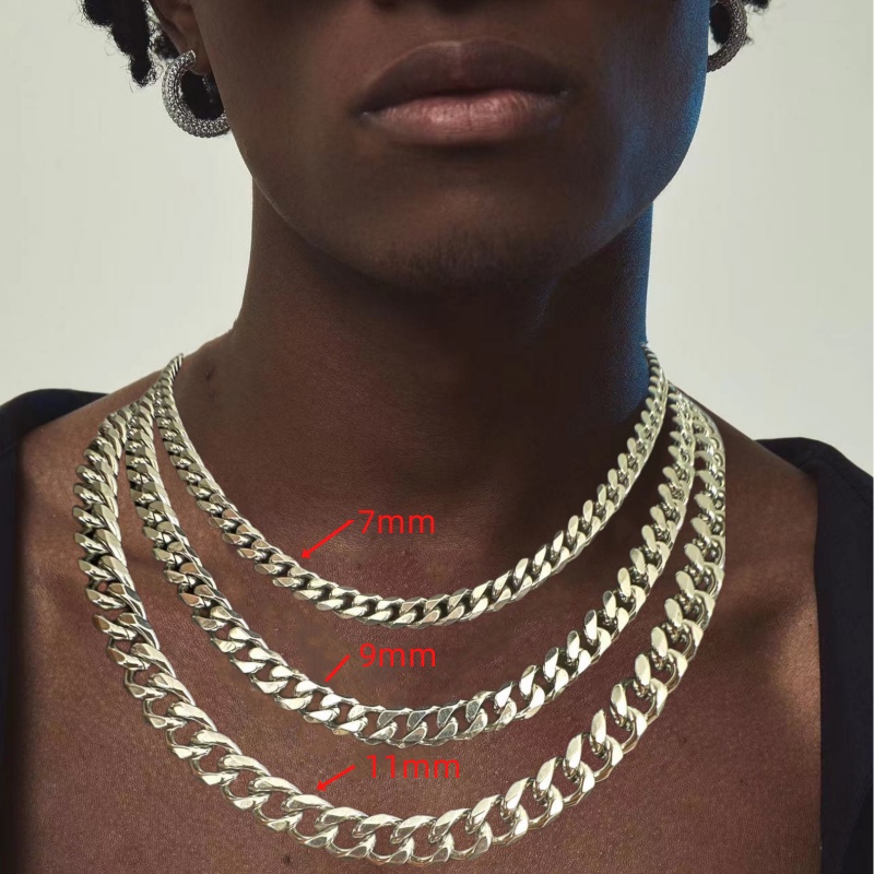 Vòng cổ Thép Titan Phong Cách hip hop Đường Phố hip hop Mỹ Cho Nam